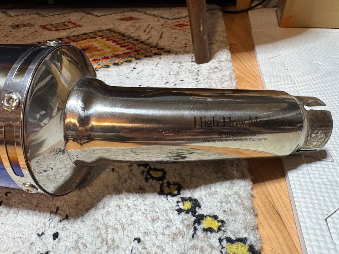 ヨシムラ Slip-Onサイクロン チタンブルーカバー NC42