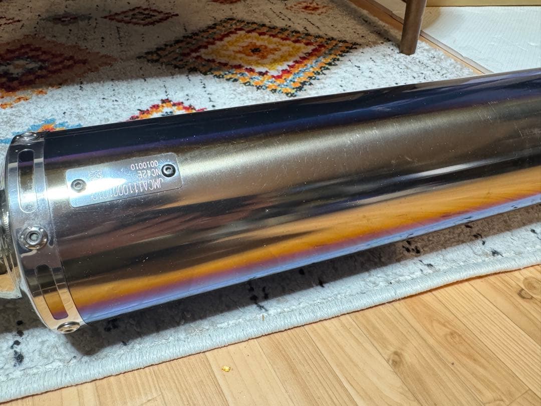 ヨシムラ Slip-Onサイクロン チタンブルーカバー NC42