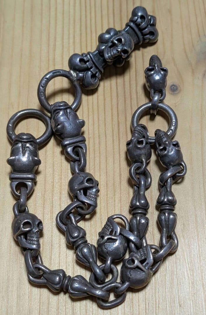 格安　超重量 シルバーホース　ガボール　ウォレットチェーン シルバー925