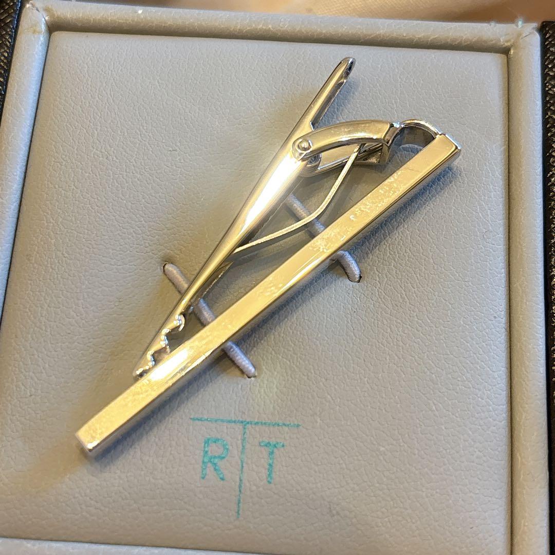 み*ぃ様 未使用 タテオシアン グリッドロング タイバー ガンメタル ネクタイピ