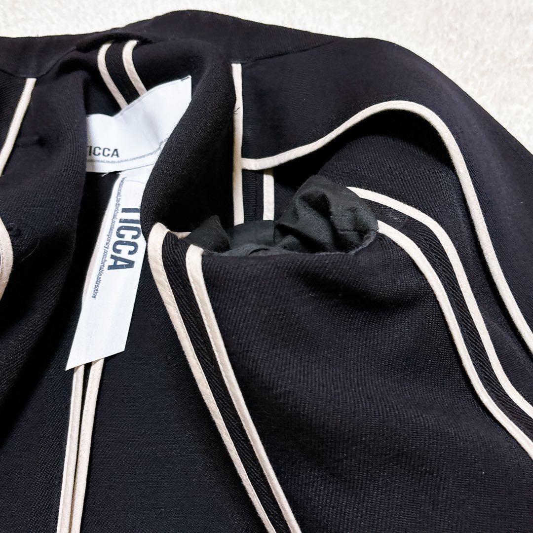 マカロンTICCA ティッカ ウール リネン ダブル テーラードジャケット