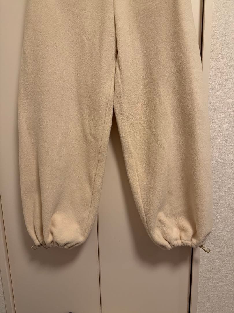 パンツ andmary Mary logo fleece pants ivory