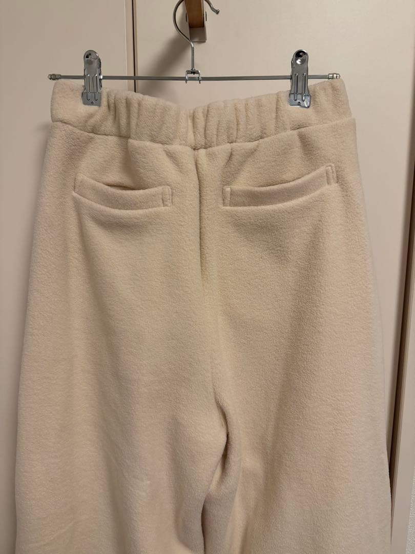 パンツ andmary Mary logo fleece pants ivory