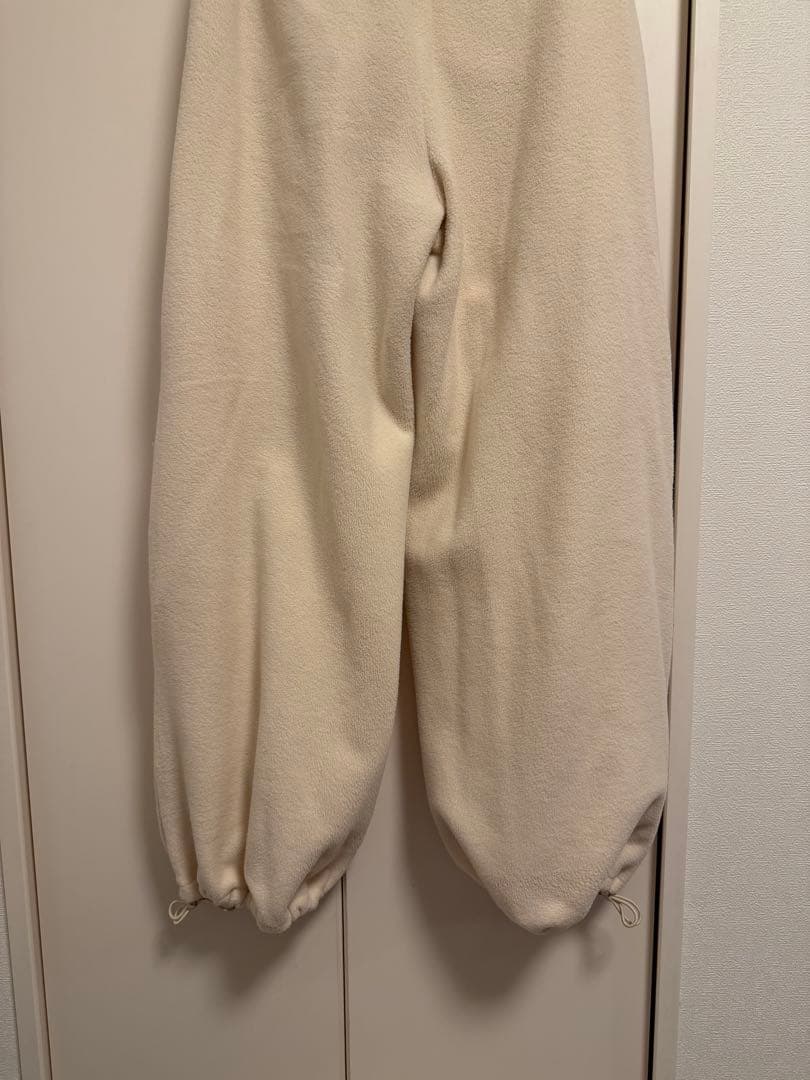 パンツ andmary Mary logo fleece pants ivory