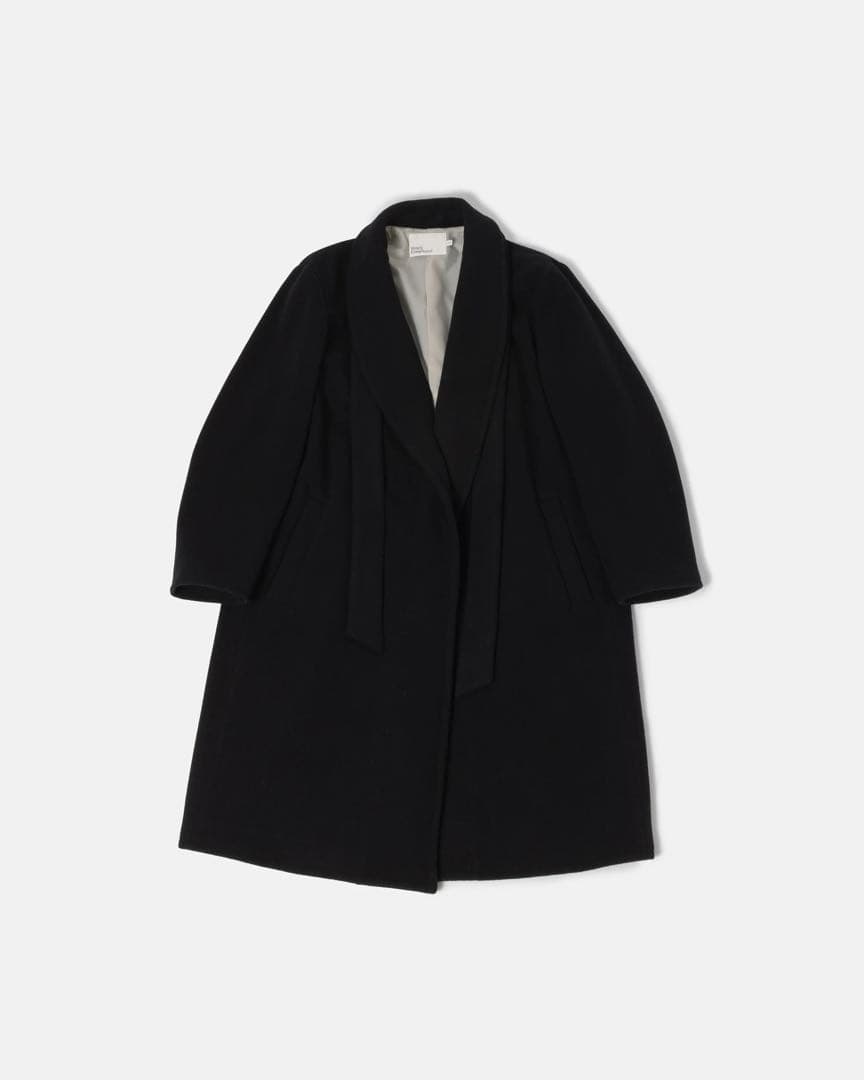 ジャケット・アウター Simply Complicated SHAWL GOWN COAT BLACK