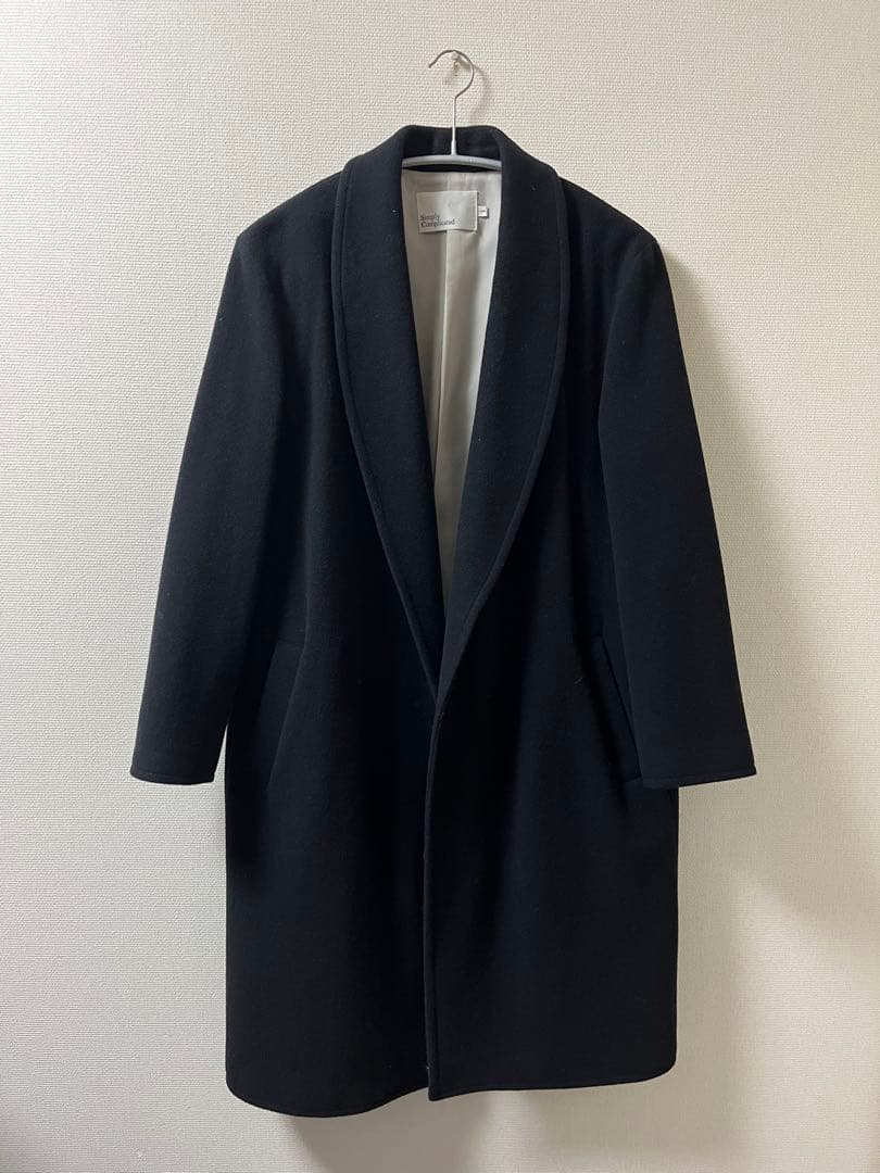 ジャケット・アウター Simply Complicated SHAWL GOWN COAT BLACK