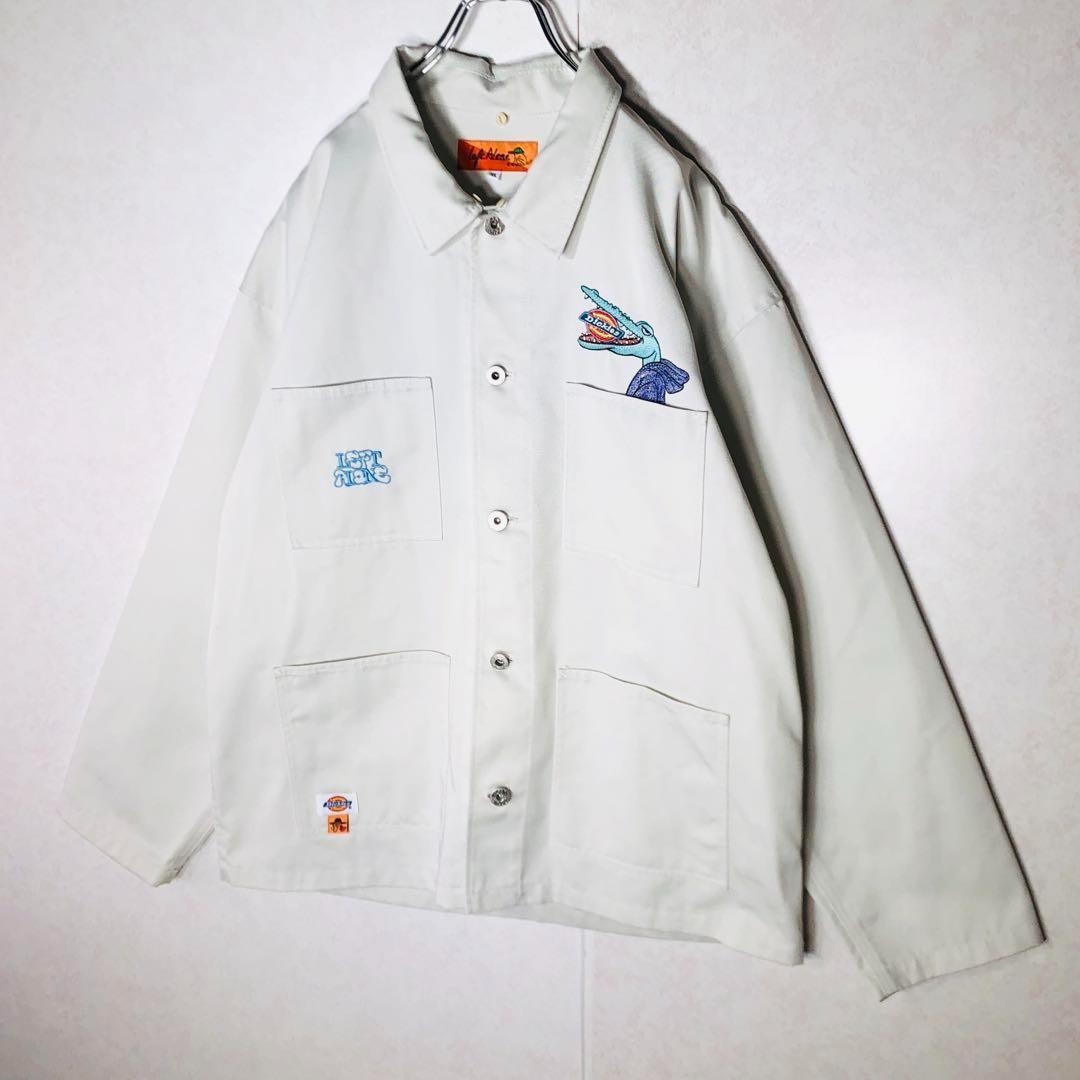 【ほぼ新品】ディッキーズ レフトアローン 限定コラボ 刺繍カバーオール XL