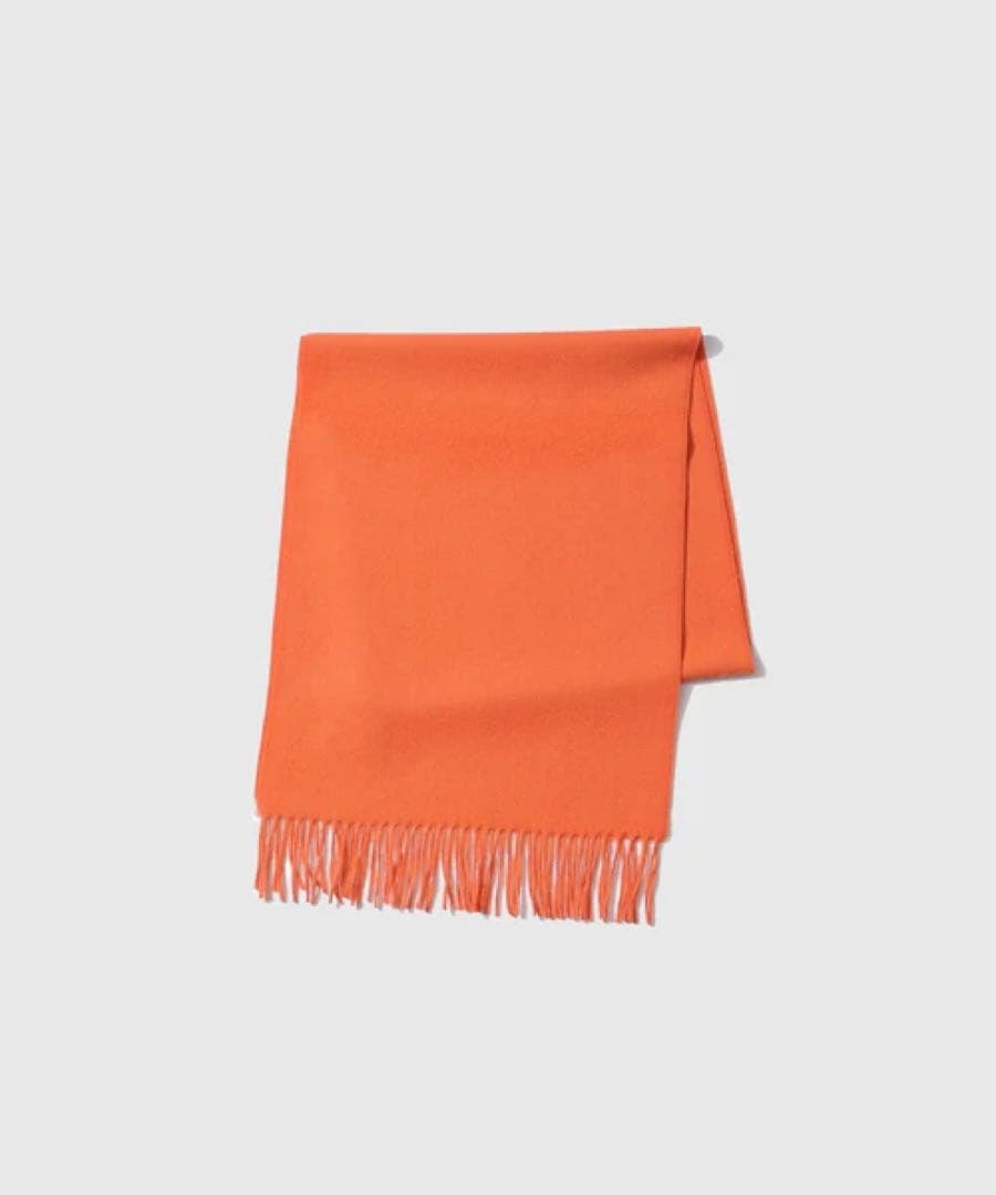 アダムエロペ別注　ベイビーアルパカ　イノウエブラザーズ　大判ストール　オレンジ