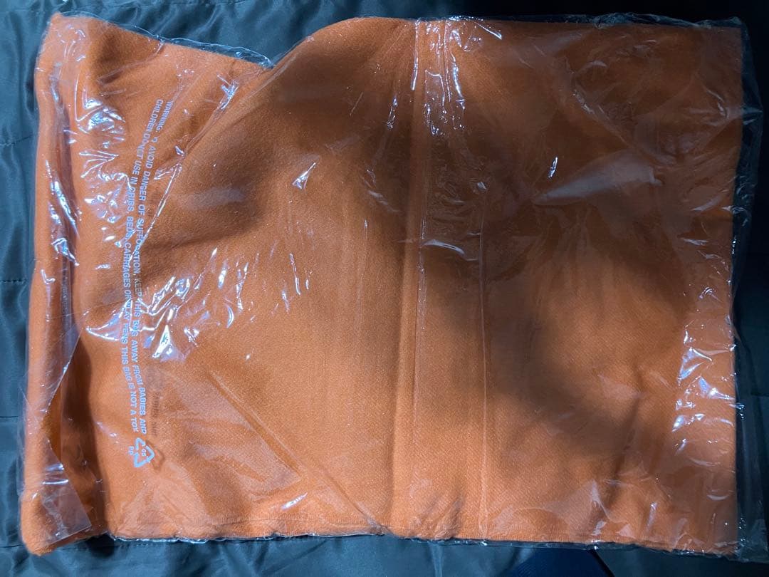 アダムエロペ別注　ベイビーアルパカ　イノウエブラザーズ　大判ストール　オレンジ