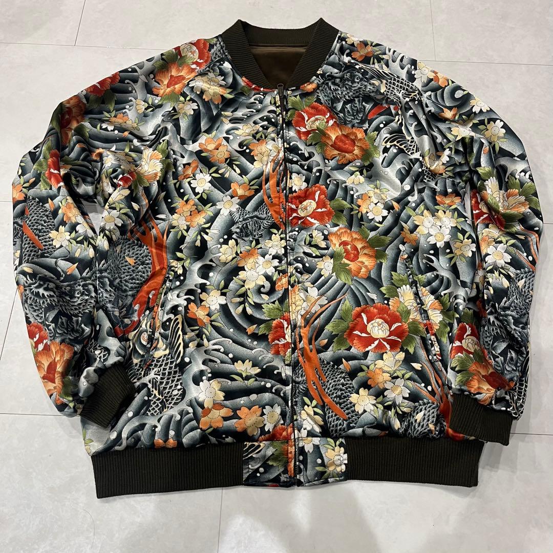 衣 安珍清姫スカジャン リバーシブル 別珍　オスティアジャパン衣 L ベロア