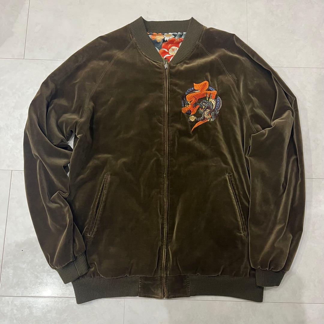 衣 安珍清姫スカジャン リバーシブル 別珍　オスティアジャパン衣 L ベロア