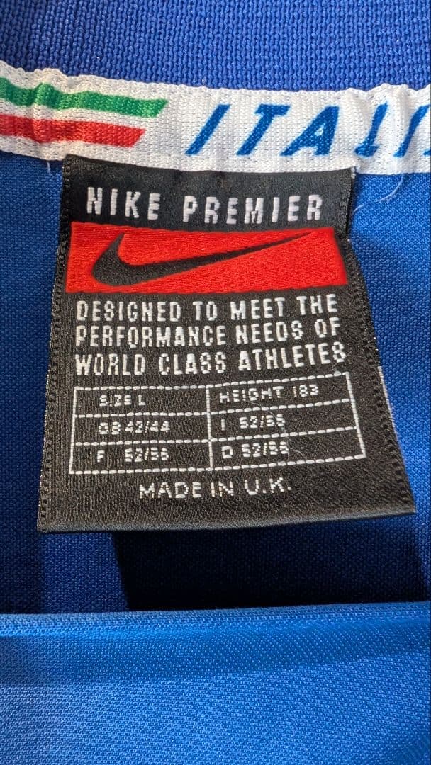 NIKE ナイキ イタリア代表 長袖ユニフォーム L 96年 正規品 美品