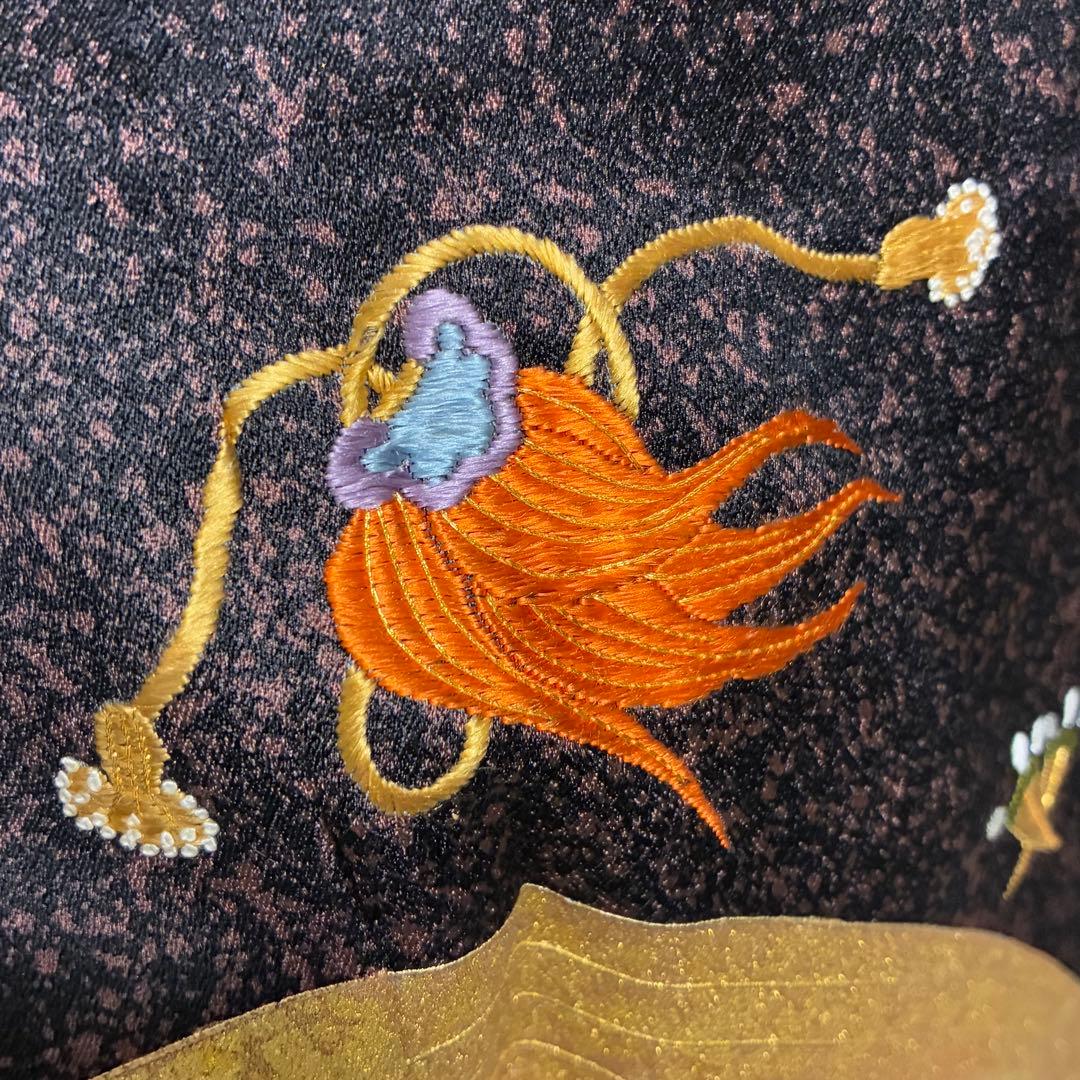 D178 訪問着　宝尽くし　総刺繍　金彩　正絹　着物　袷　極美品