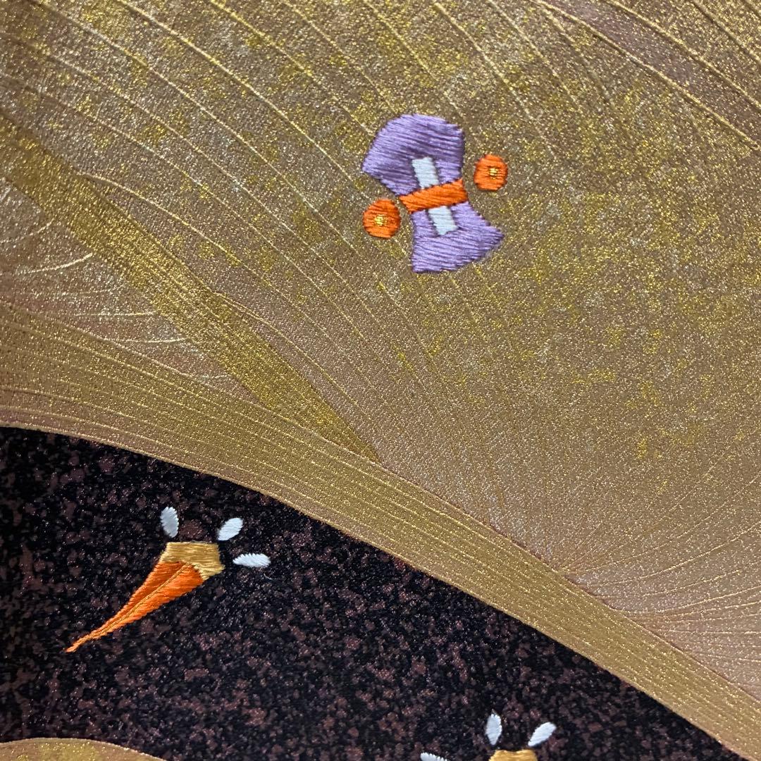 D178 訪問着　宝尽くし　総刺繍　金彩　正絹　着物　袷　極美品