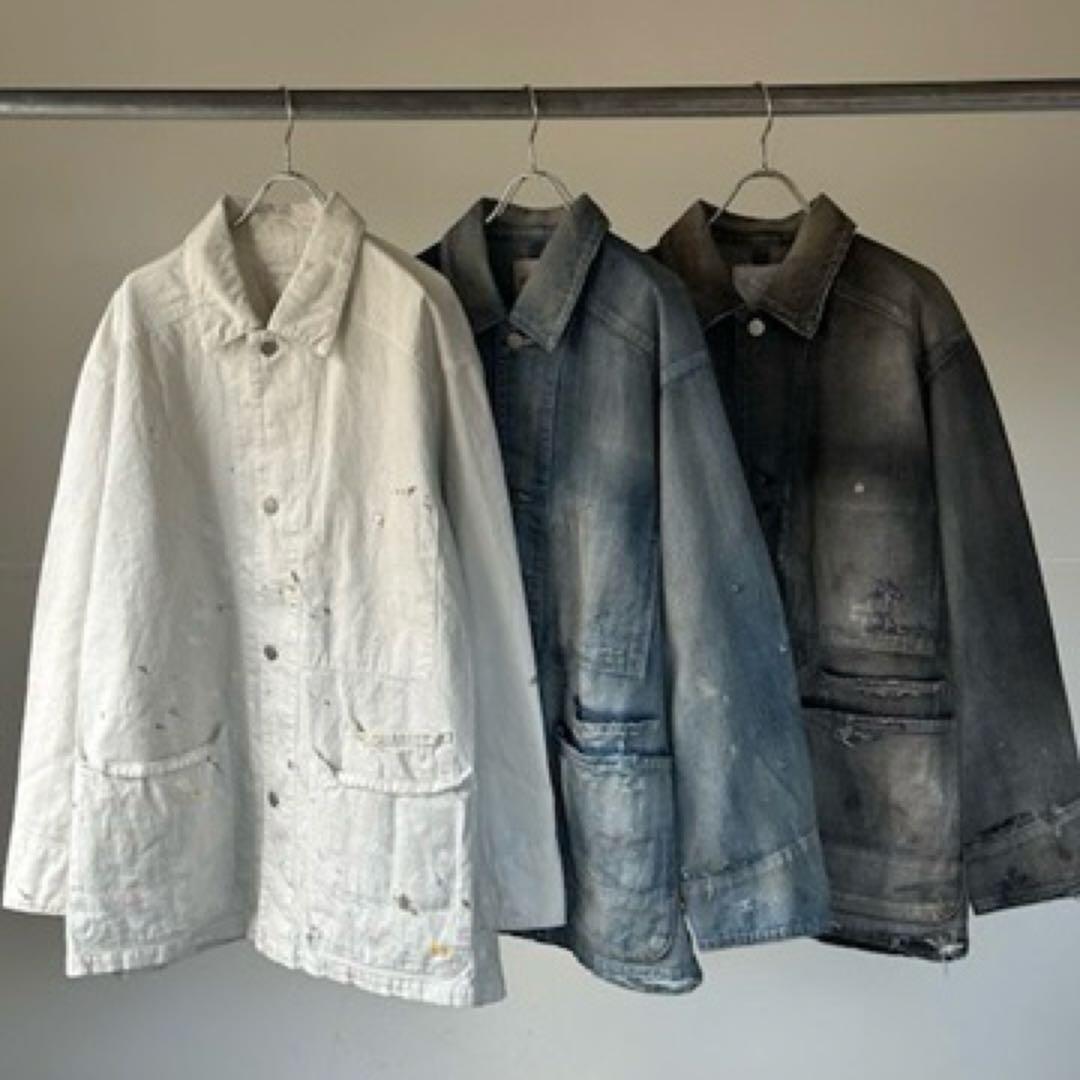 【新品未使用】2025SS アンセルム　デニムカバーオール　WHITEサイズ1