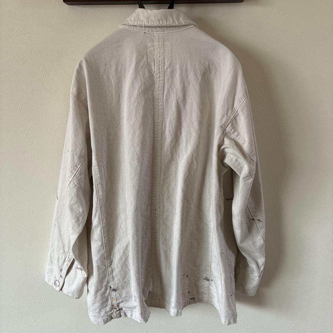 【新品未使用】2025SS アンセルム　デニムカバーオール　WHITEサイズ1