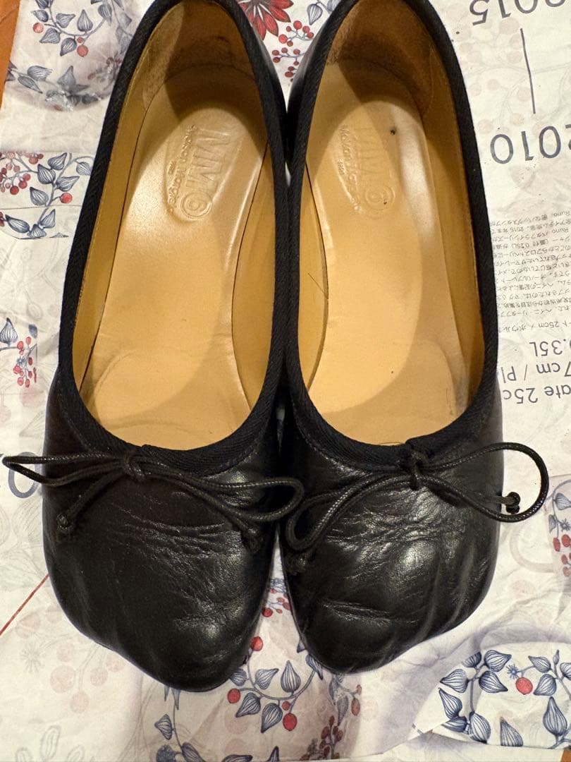 MM6 アナトミック バレエ フラットシューズ