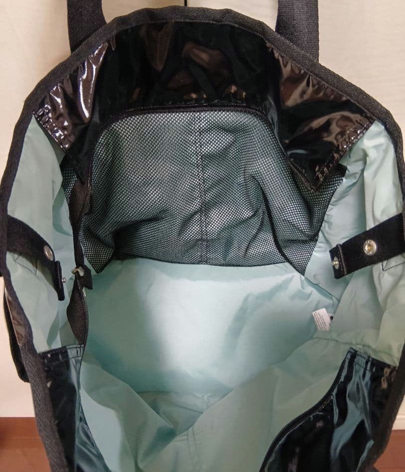 ひとりっぷ×レスポートサック　ライアントラベルトートバッグ　ブラックパテント