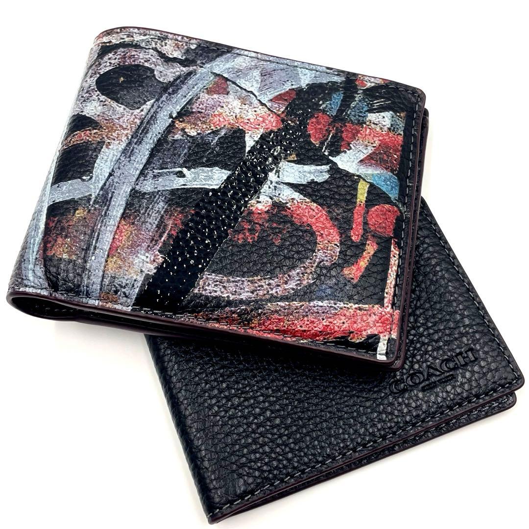 未使用級✨コーチ ミント＆サーフ 3-IN-1 ウォレット 折り財布グラフィック