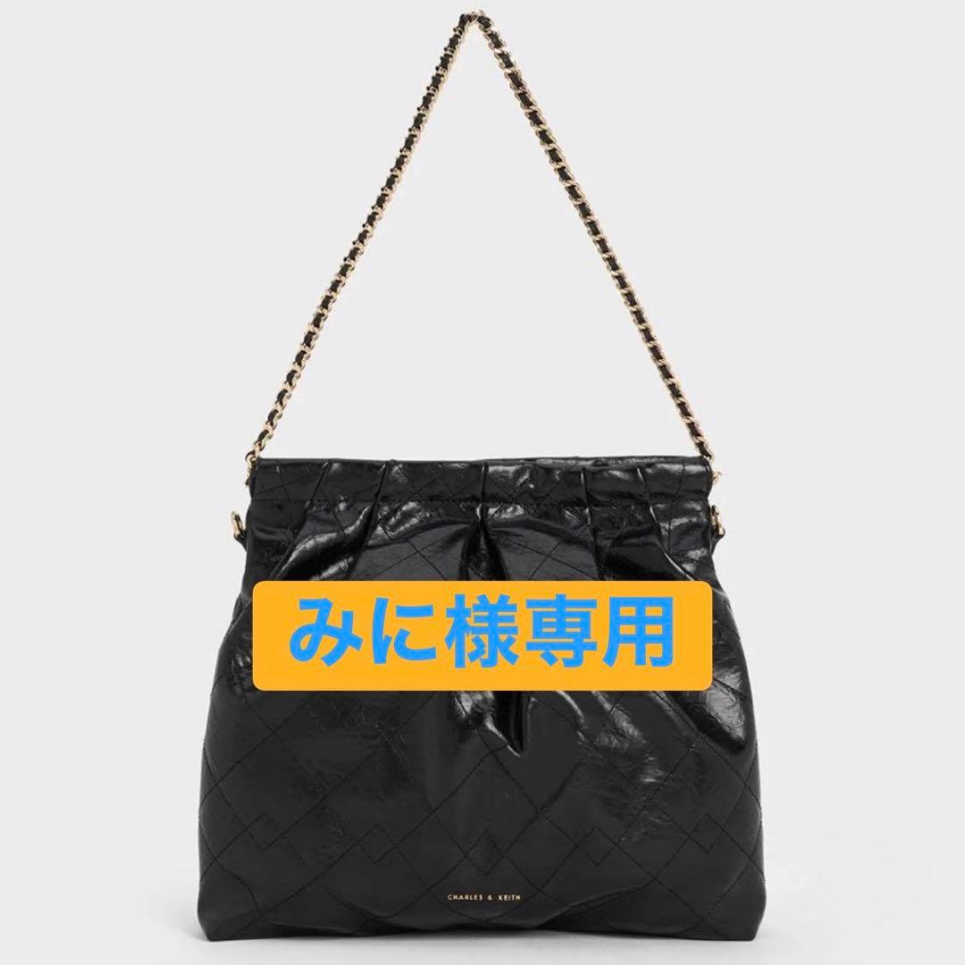 みに 新品 ドゥオブレードチェーンハンドルホーボーバッグ ブラック