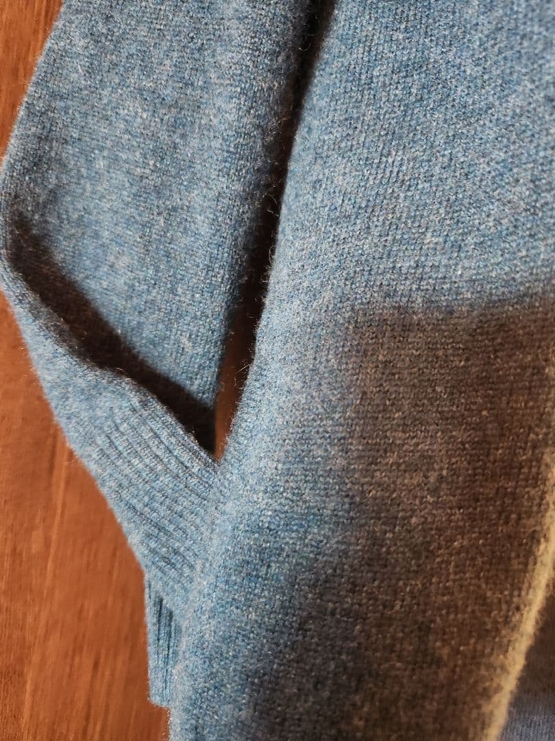 ダーマコレクション　カシミアニットタートルネックロングワンピース　LL　グリーン