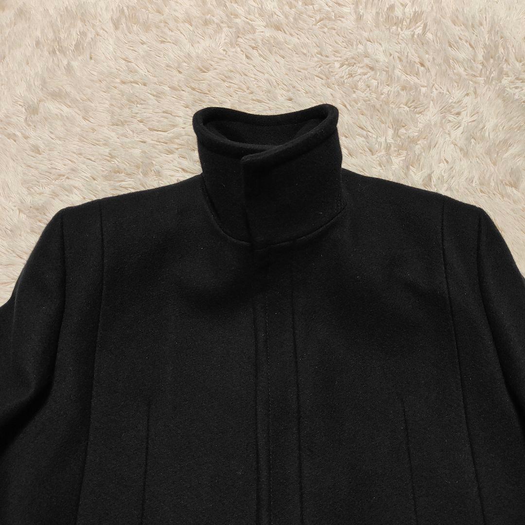 美品✨GIVENCHY スタンドカラー ウールコート ロング丈 ブラック 44