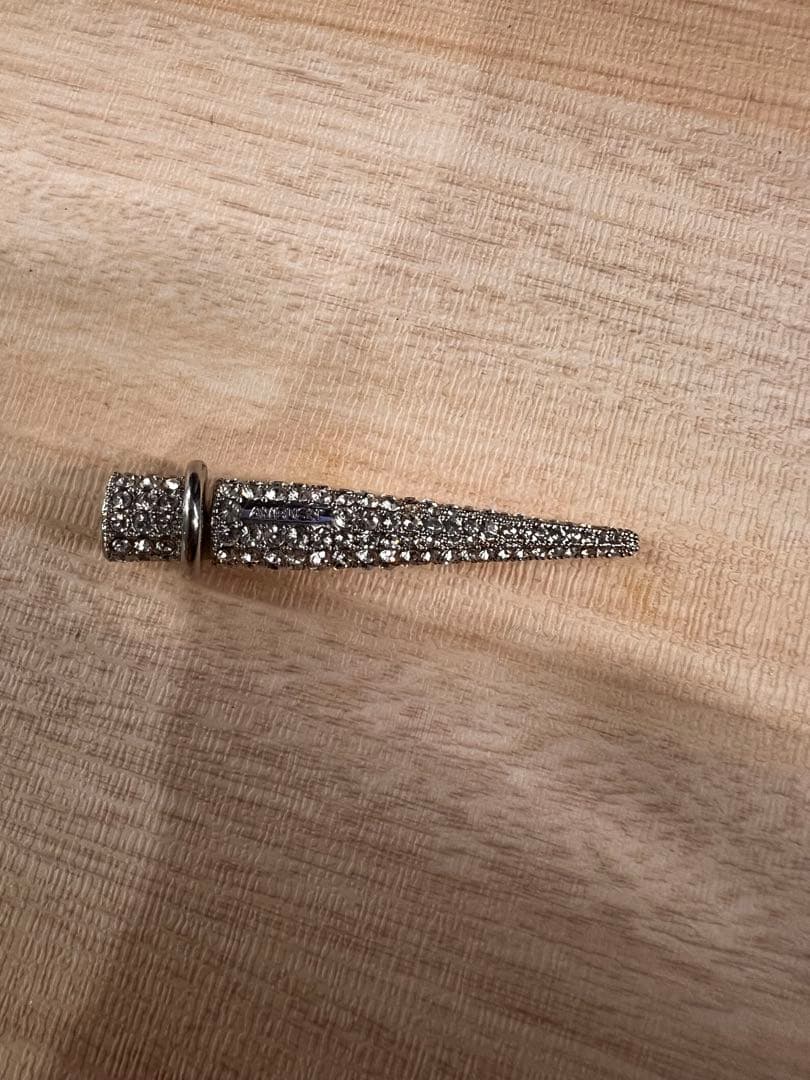 新品未使用　AMBUSH スパイク型クリスタルピアス(片耳用)