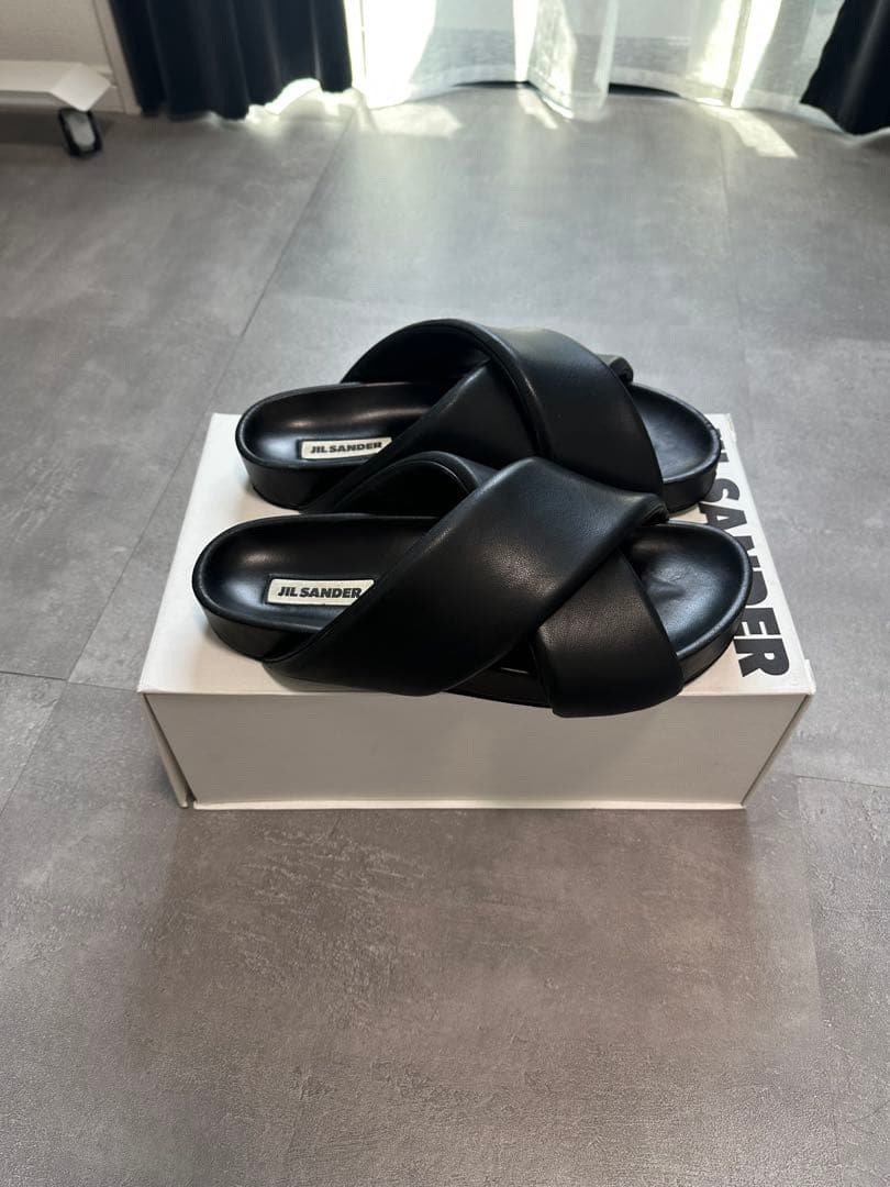 【専用】JIL SANDER ブラック クロスバンドサンダル