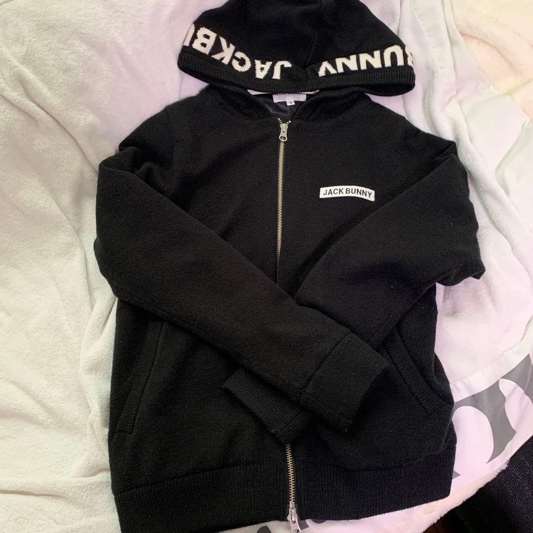 パンダちゃん JACK BUNNY ブラックニットパーカー サイズ1