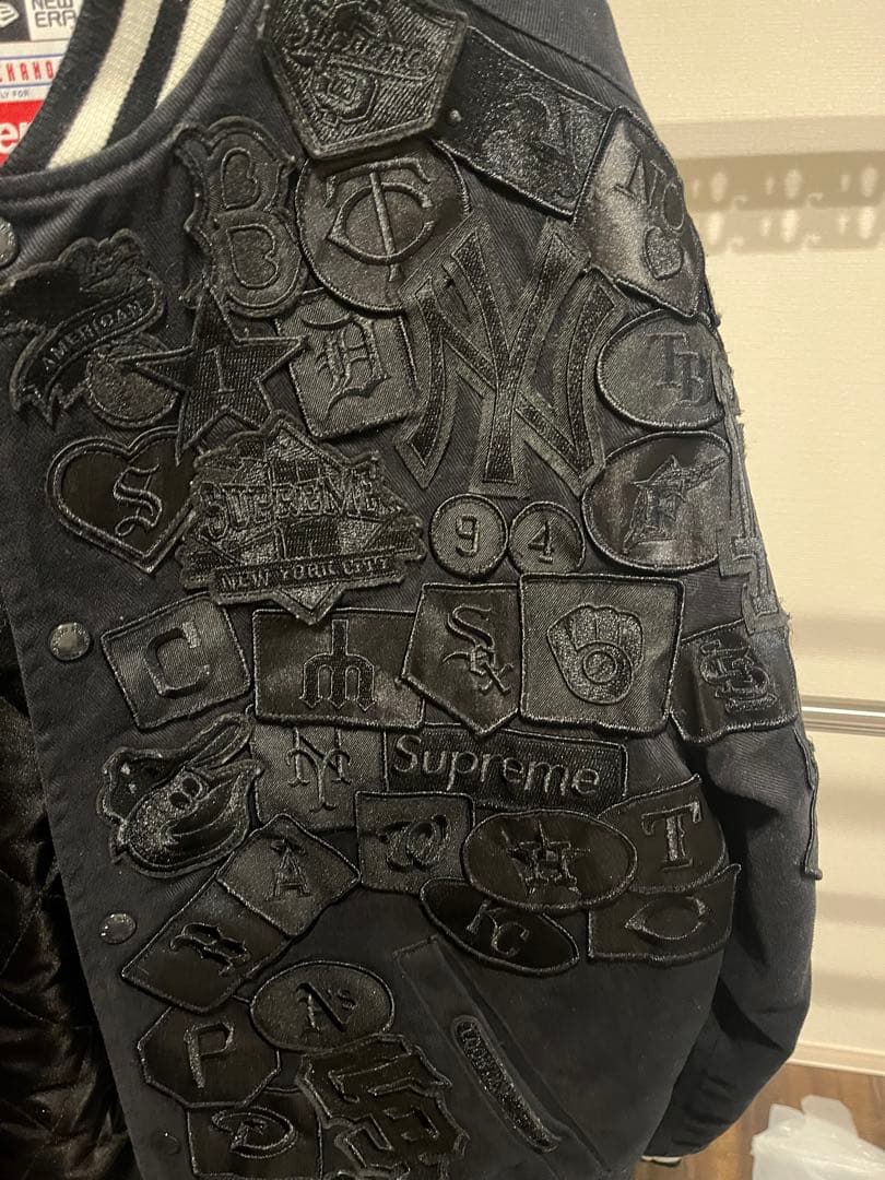 Supreme×New Era® MLB Varsity Jacket ブラック