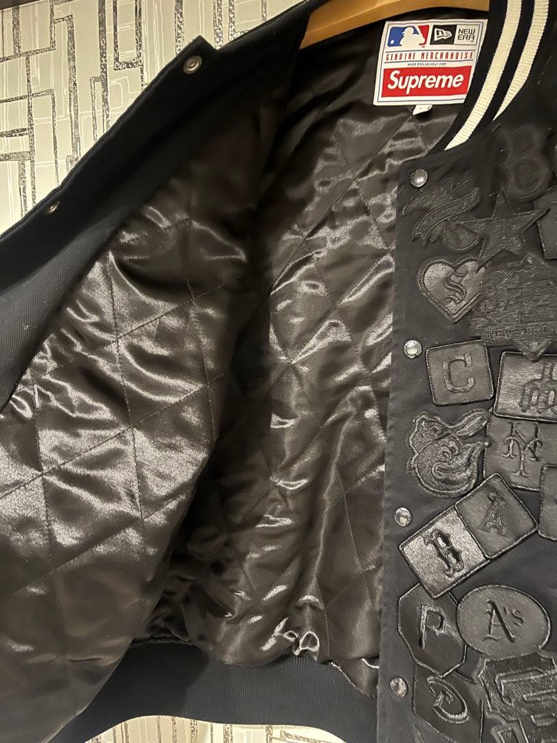 Supreme×New Era® MLB Varsity Jacket ブラック