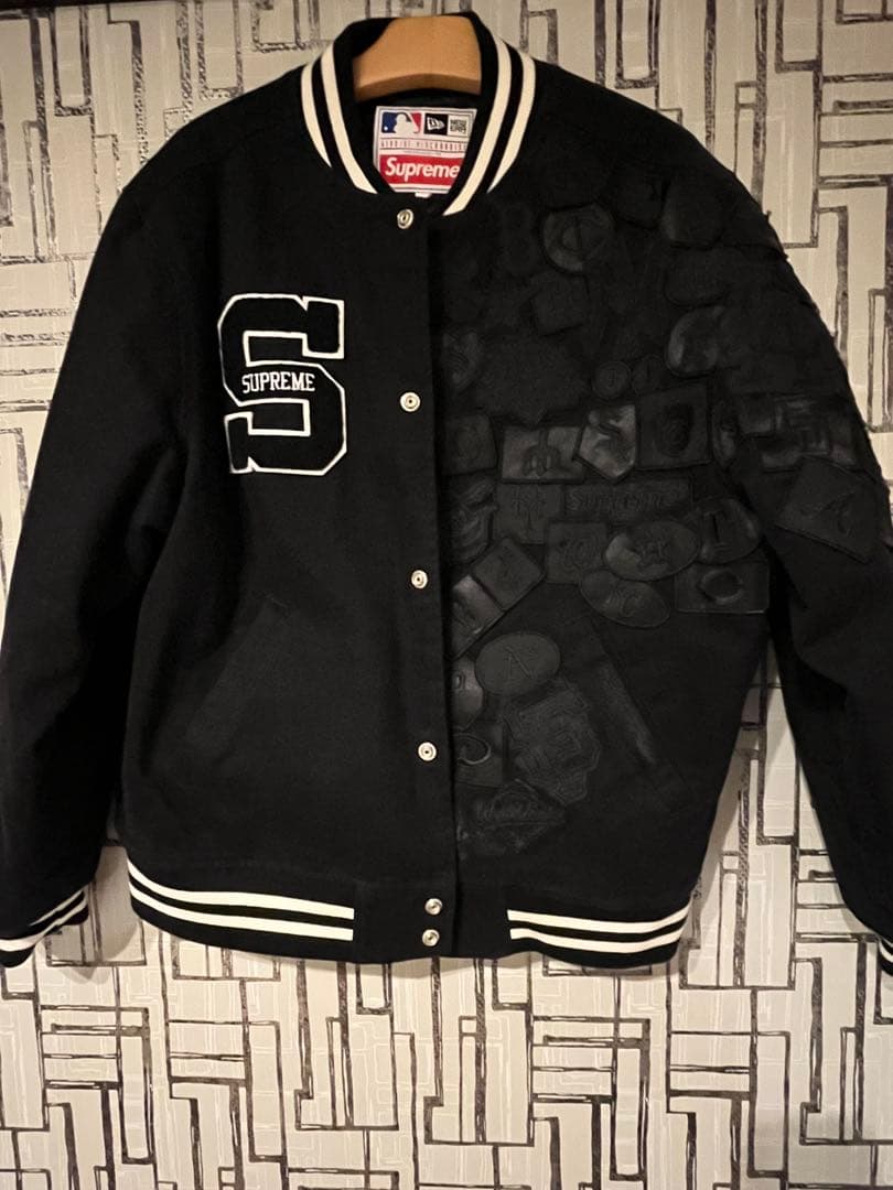 Supreme×New Era® MLB Varsity Jacket ブラック