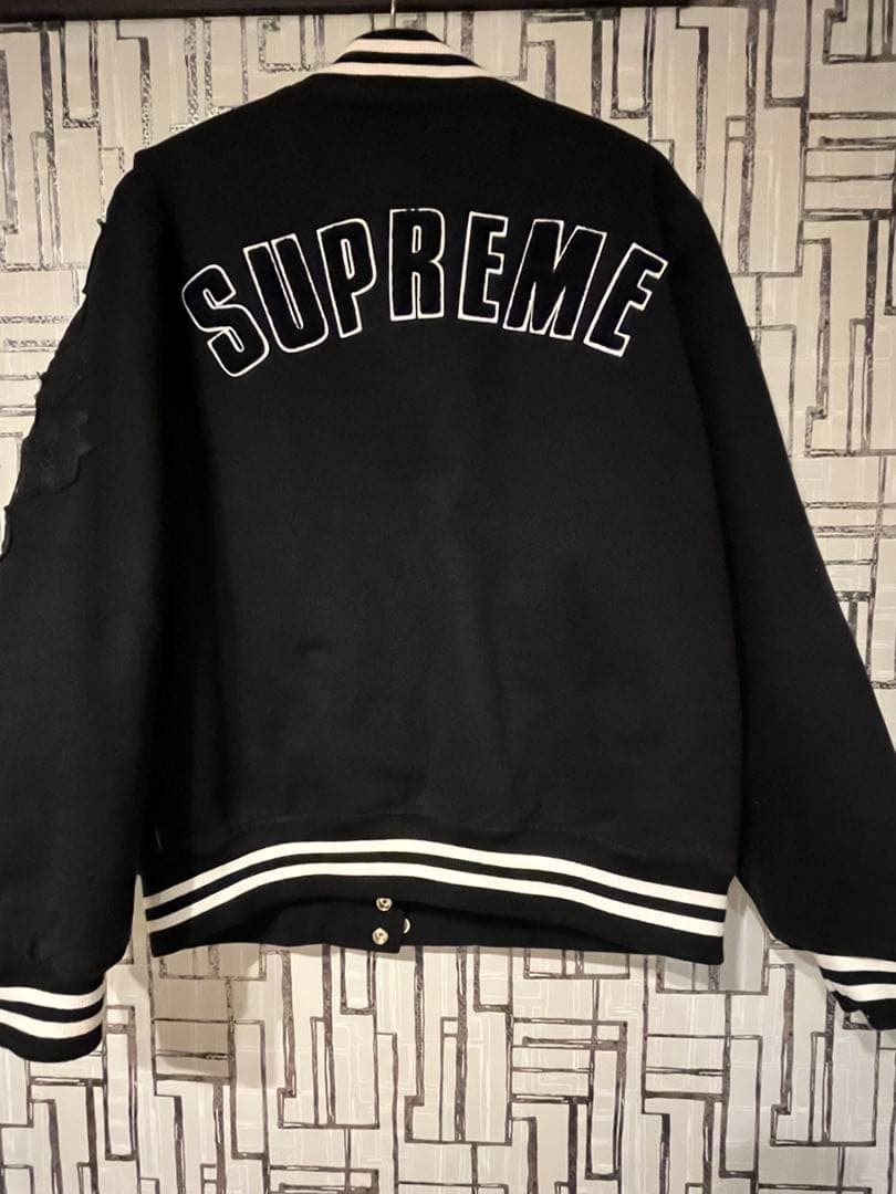 Supreme×New Era® MLB Varsity Jacket ブラック