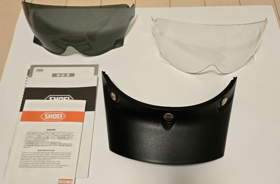 SHOEI　EX-ZERO　ブラック　Mサイズ　　バイザー　スモークシールドあり