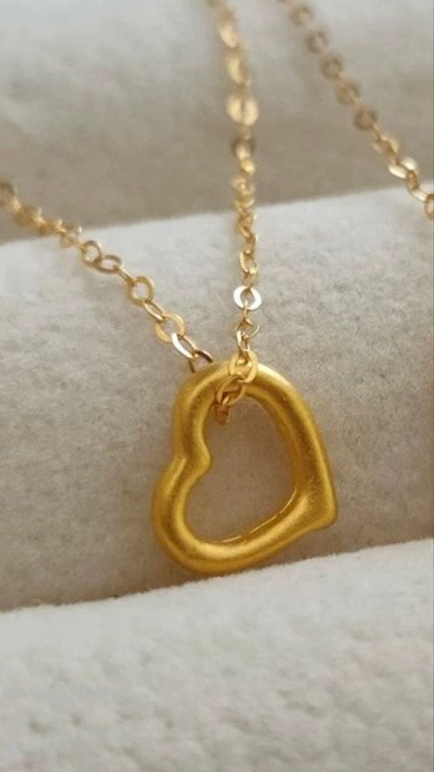 新品未使用　純金　24金 ペンダントトップ　オープンハート