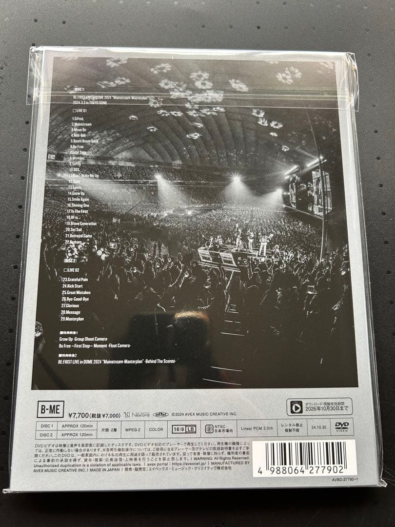 BE:FIRST LIVEinDOME2024 【DVD】
