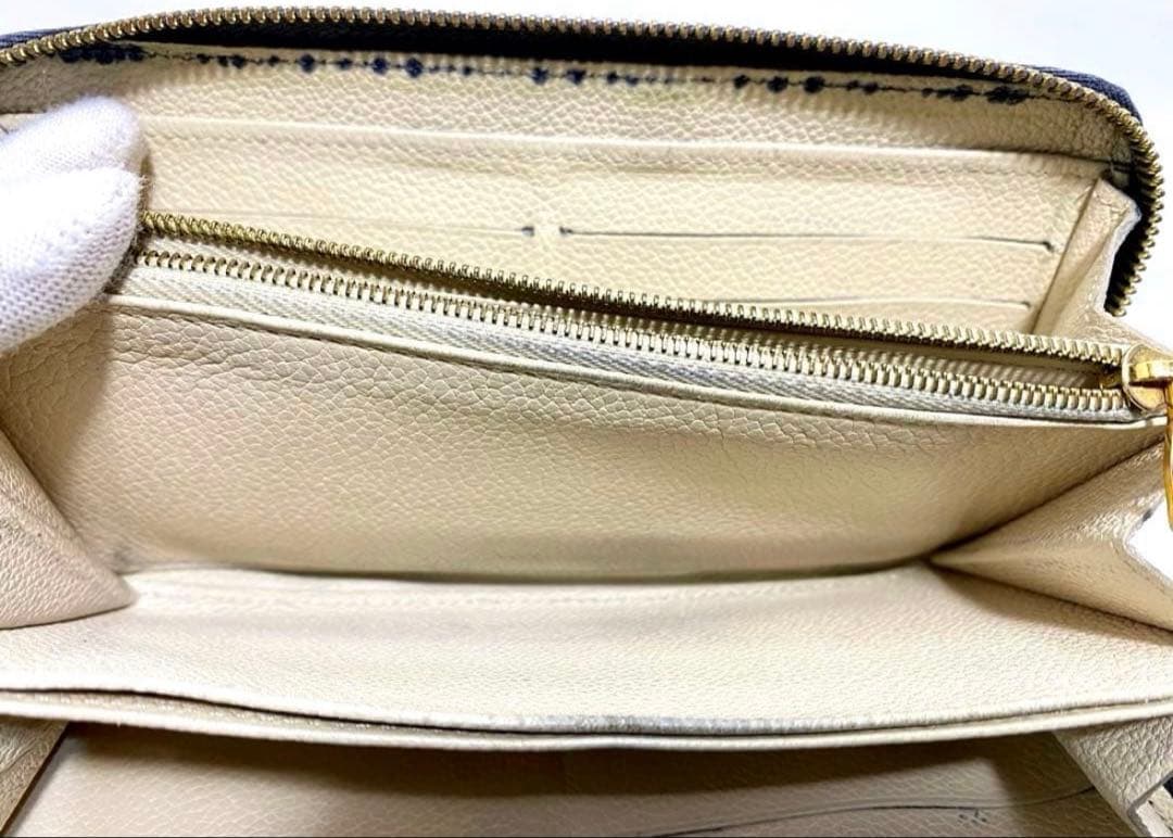 そ*ら様 300円スタート 【美品】LOUIS VUITTON ネイビー 長財布