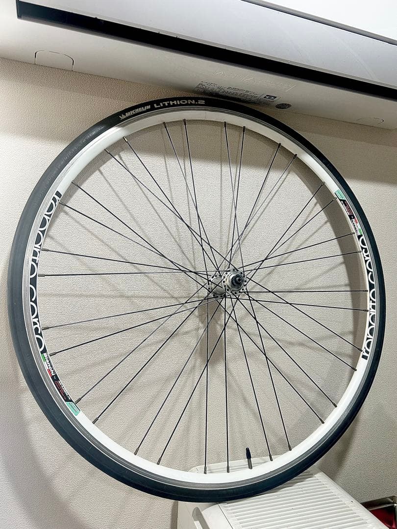 【Bianchiビアンキ】純正limitedホイール前輪◆貴重なカッコいい白リム