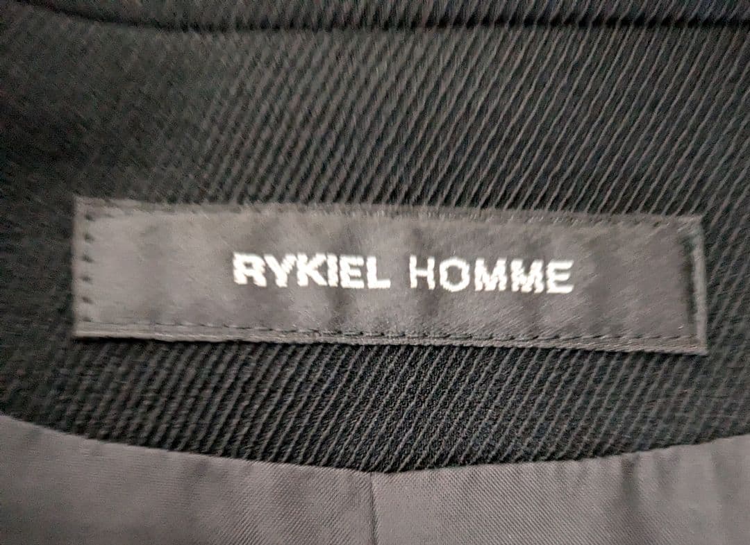 RYKIEL HOMME ブラック ウール　ピーコート