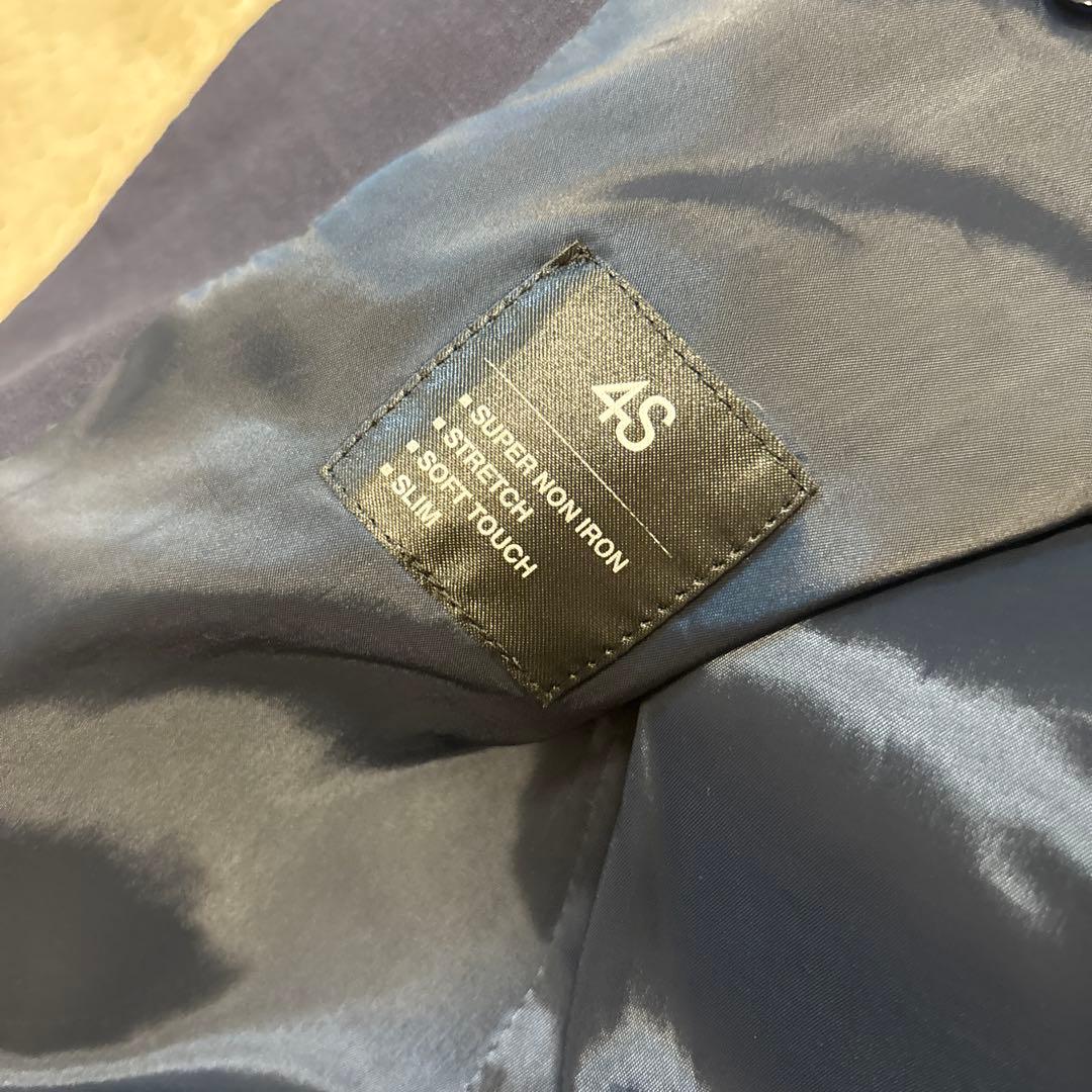 美品⭐️SUIT SELECT 4S セットアップ　ウォッシャブル　ネイビー　A4