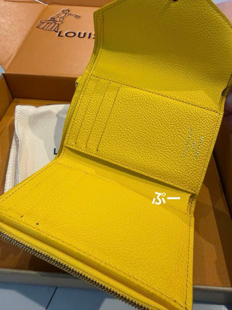 ルイヴィトン　ポルトフォイユ・ヴィクトリーヌ 三つ折り財布 イエロー　未使用品！