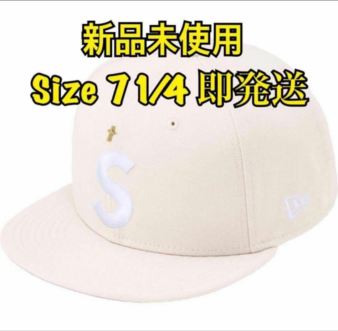 Supreme Gold Cross S Logo New Era 白1