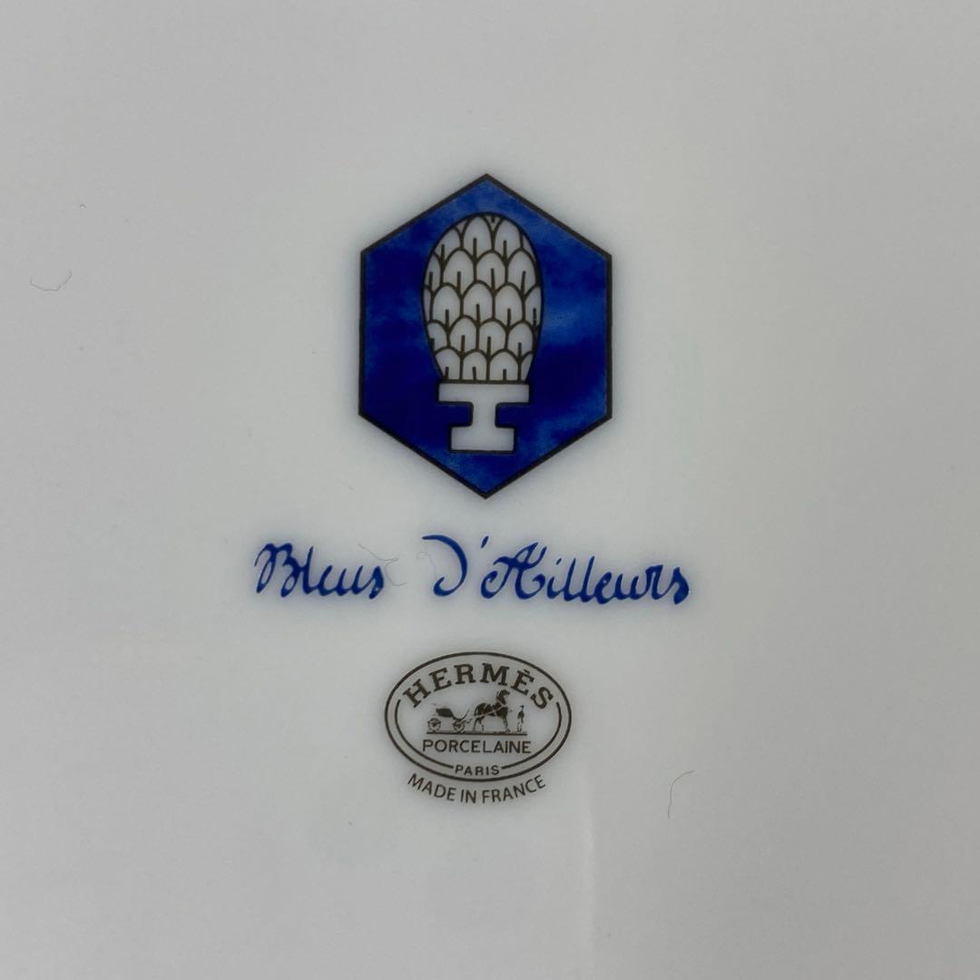 希少　エルメス　ブルーダイユールプレート2枚　共箱　東Y7-0328☆2Fトニエ