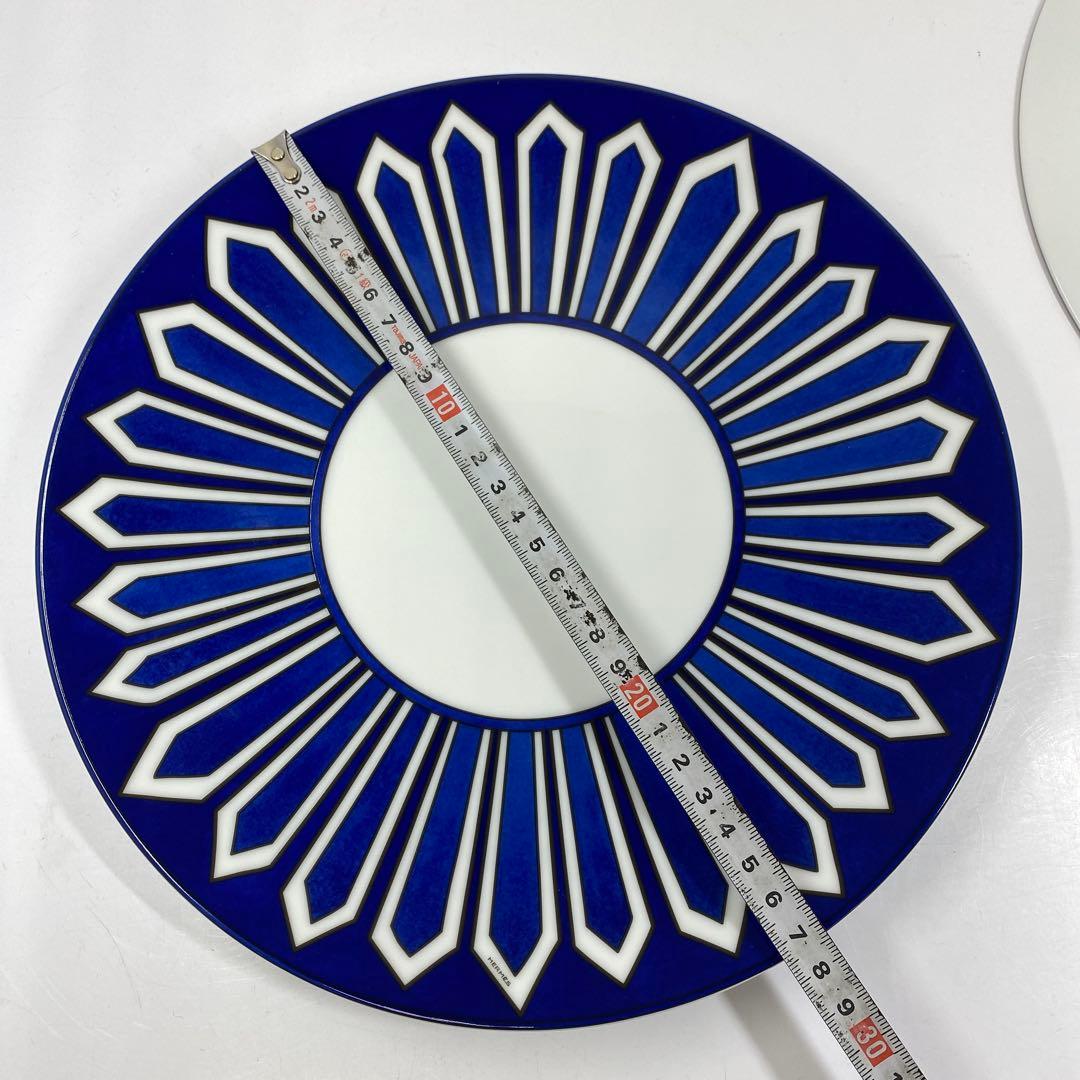 希少　エルメス　ブルーダイユールプレート2枚　共箱　東Y7-0328☆2Fトニエ