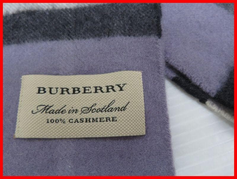 BURBERRY バーバリーカシミヤ100%マフラー中古mマ-679