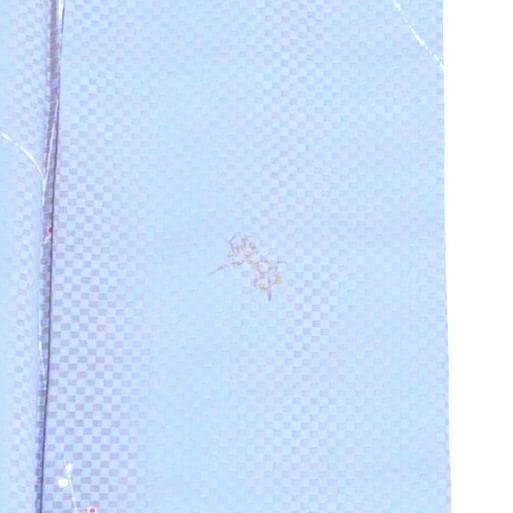 アイスブルーのすっきりとしたお召　市川純一郎　正絹