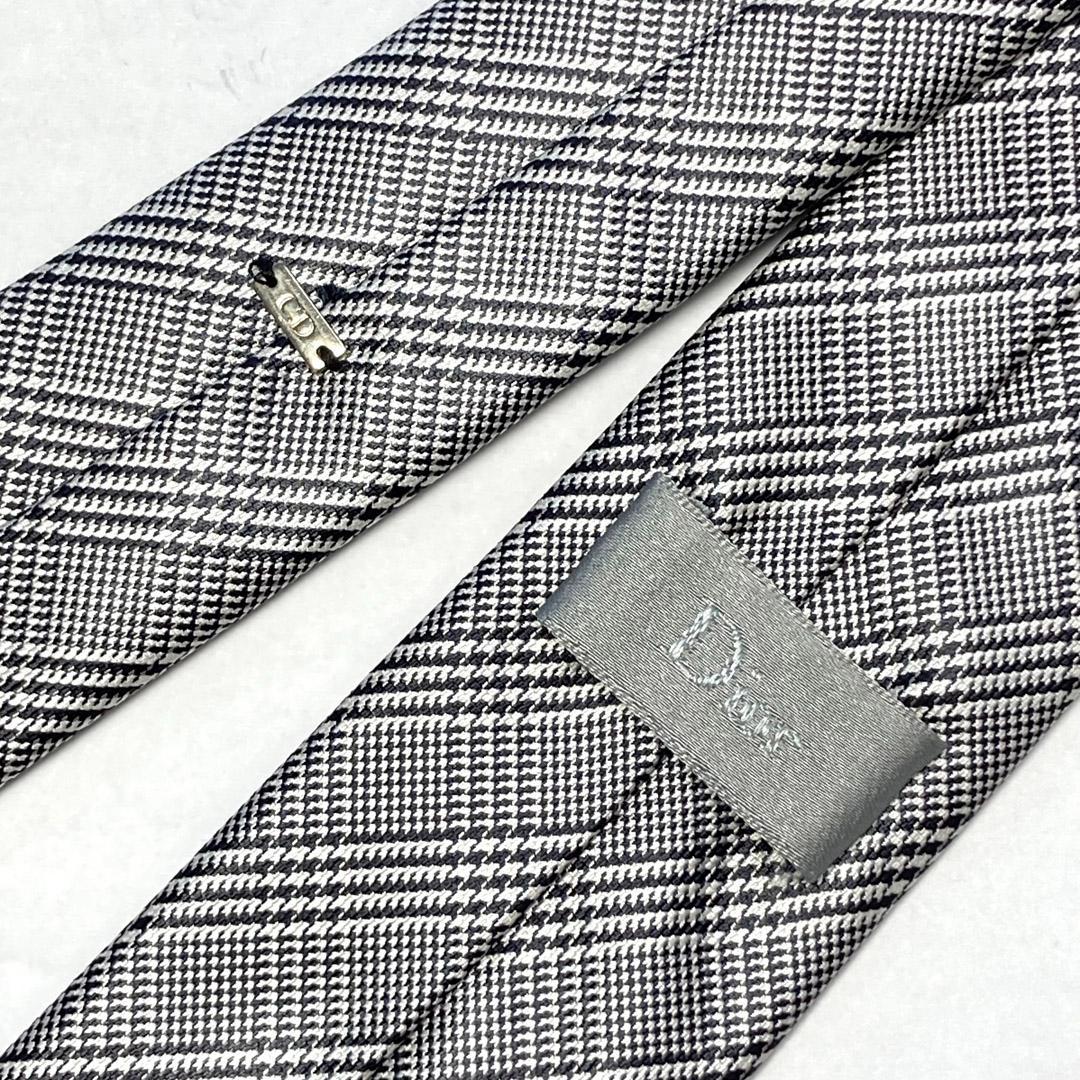 美品 Dior Homme ディオールオム エディ期 グレンチェックナロータイ