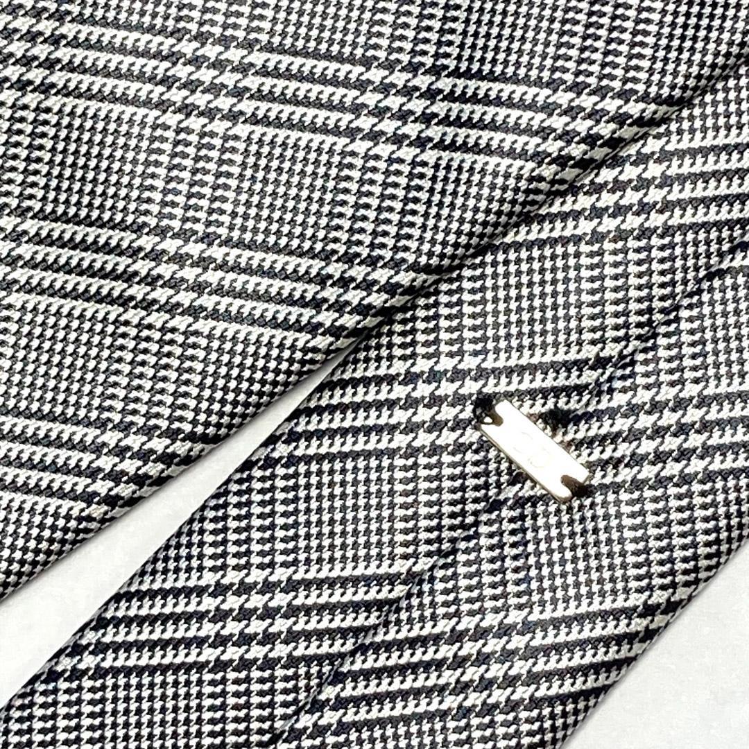 美品 Dior Homme ディオールオム エディ期 グレンチェックナロータイ