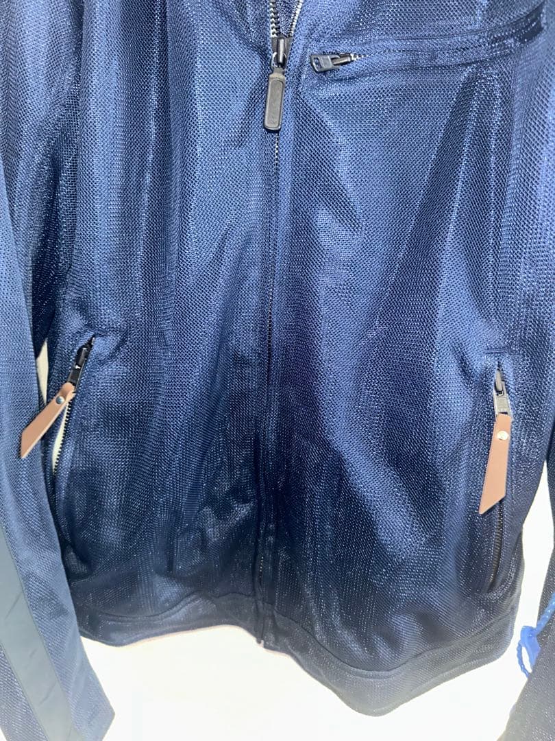 Kawasakiプラザ&クシタニコラボ3L ネイビー　シングルメッシュジャケット