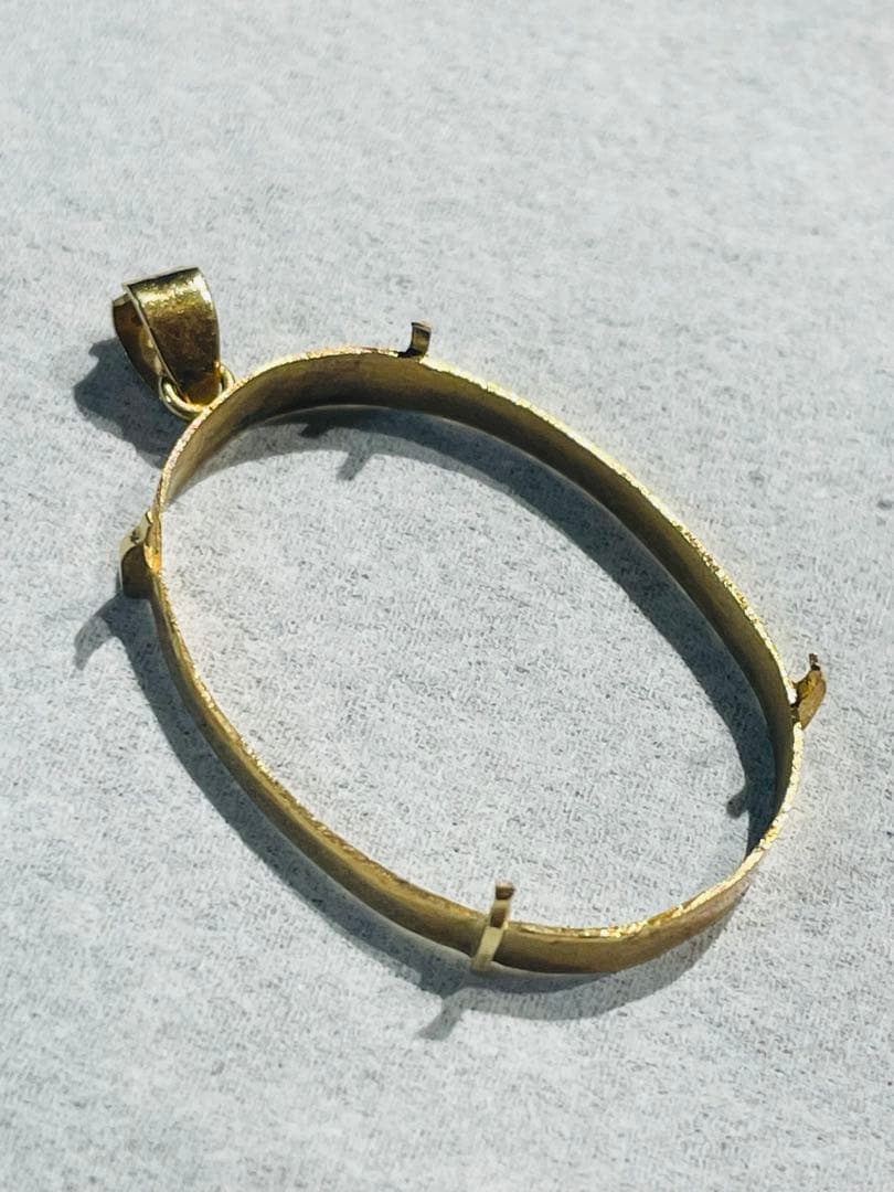 K18 3.25g 18金イエローゴールド/潰し ヴィンテージネックレス カメオ